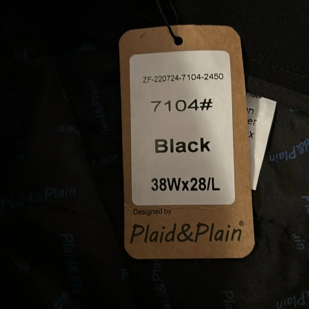 MENSWEAR | PLAID AND PLAIN | SLIM FIT PANTS | 38W x 28L | NWT